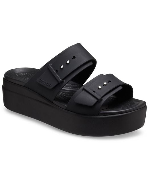 CROCSTM Black Brooklyn Sandal Low