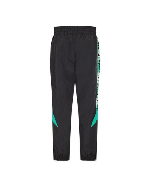 Diadora Gray Mvb Color Block Patterned Track Pants for men