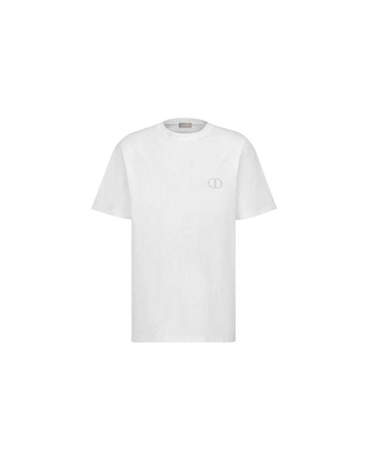 Dior Christian cd Icon Relaxed Fit T shirt Wit in het Wit voor