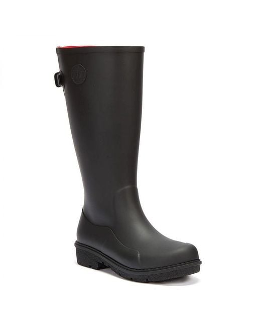 Fitflop Black Wonderwelly Tall Boots Rubber