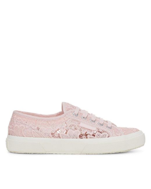 Superga Pink Ladies 2750 Macramé Trainers Ish/Avorio)
