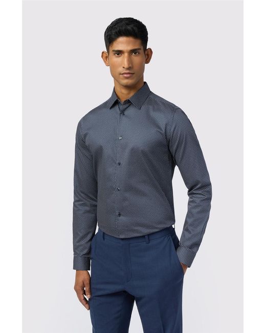 Ted Baker Blue Long Sleeve Slim Fit Formal Shirt for men