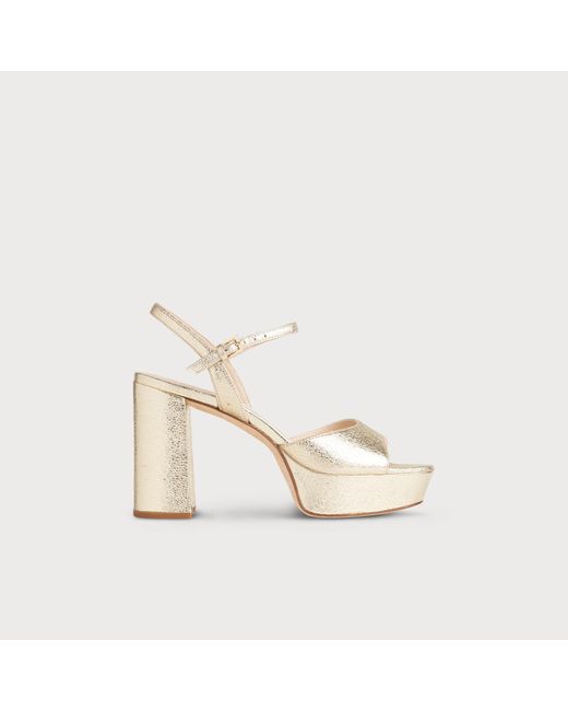 L.K.Bennett Natural Henie Formal Sandals, Platinum Leather
