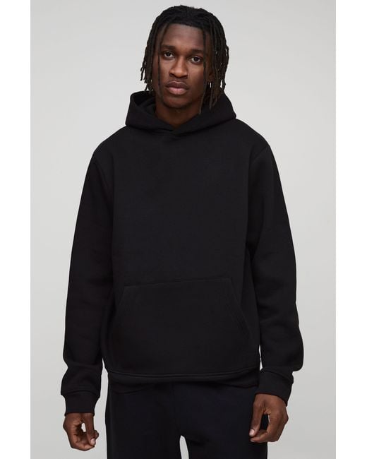 BoohooMAN Black Tall Basic Regular Fit Over The Head Hoodie for men