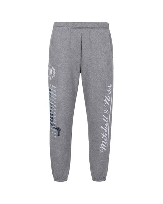 Mitchell & Ness Gray Team Origins Fleece Track Pants for men