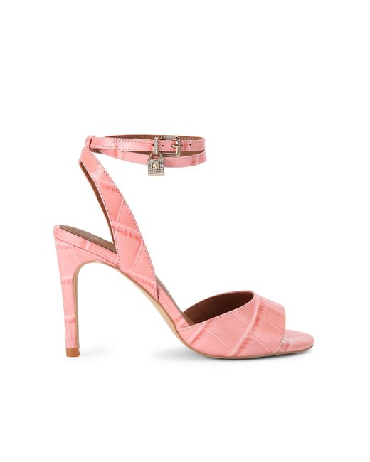 Kurt Geiger Pink Leather Brixton Ankle Strap Sandals