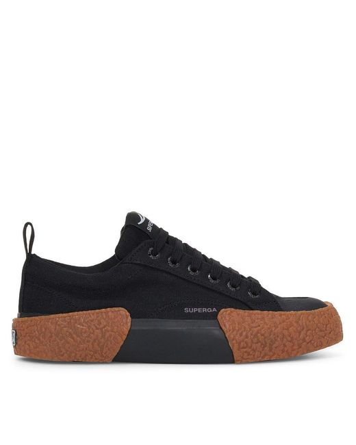 Superga Blue Adult 2660 Stripe Big Bumpers Trainers /Gum)