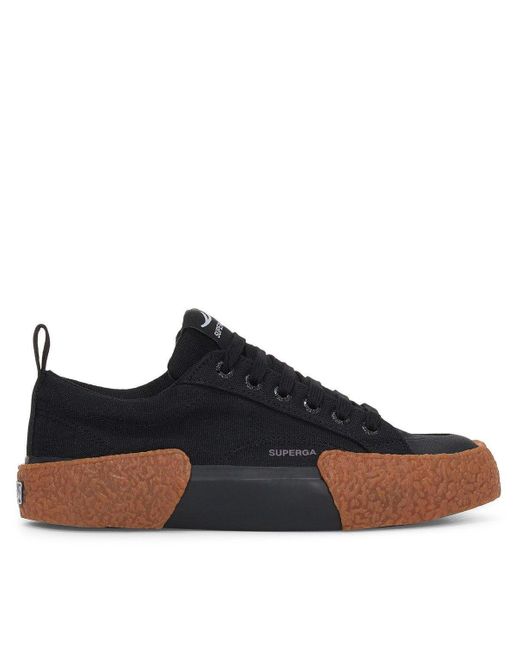 Superga Blue Adult 2660 Stripe Big Bumpers Trainers /Gum)