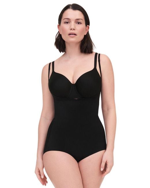 Chantelle Black Basic Shaping Open Bust Bodysuit