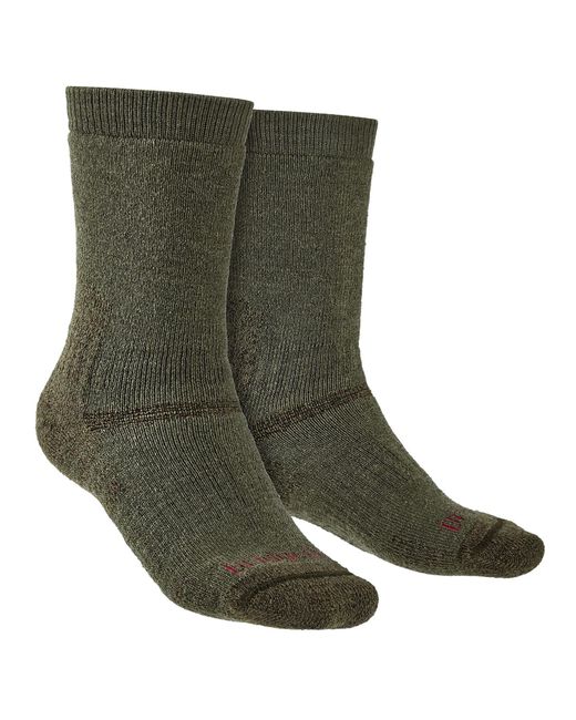 Bridgedale Green Outdoor Merino Wool Knee High Socks for men