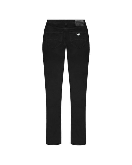 Emporio Armani Black J28 Skinny Fit Jeans Cotton for men