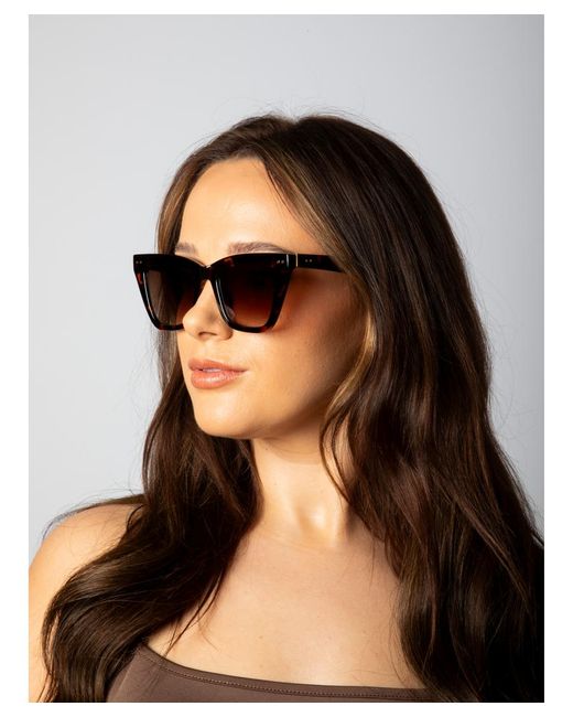 SVNX White Tortoiseshell Wayfarer Sunglasses