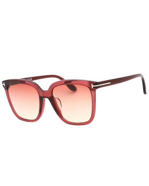 Tom Ford Pink Selby Shiny Bordeaux Sunglasses