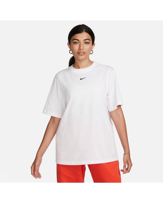 Nike White Logo T Shirt