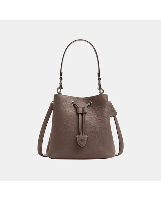 COACH Brown Rowan Bucket Bag