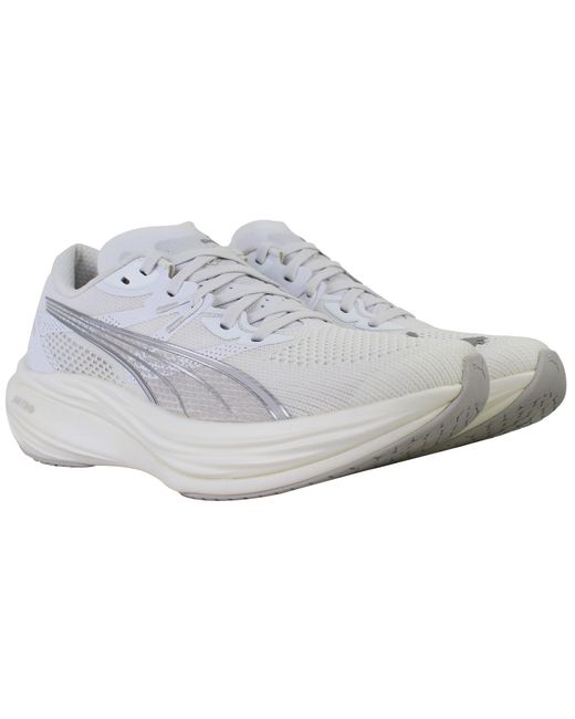 PUMA White Deviate Nitro 3 Running Shoes for men