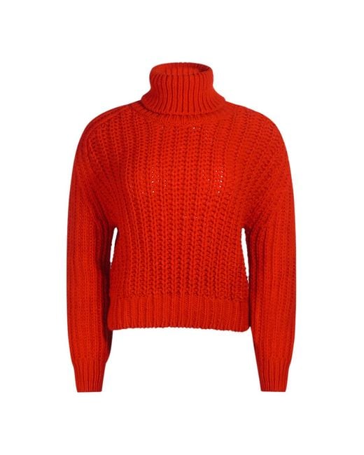Parajumpers Red Knitted Sweater Wool