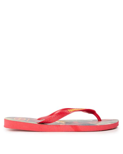Havaianas Red Licences Graphic Print Flip Flops