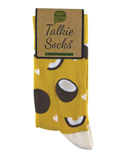 Sock Snob Yellow Talkie Socks