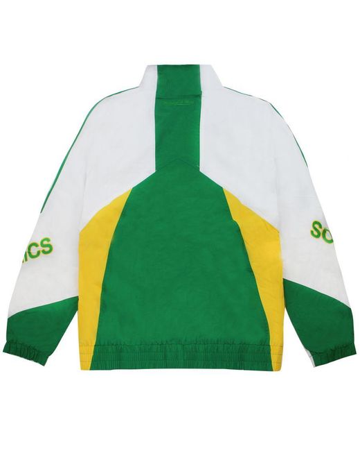 Mitchell & Ness Green Seattle Supersonics Windbreaker Jacket for men