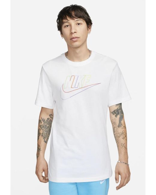 Nike White M Nsw Club+ Brd Pk Hbr T Shirt for men