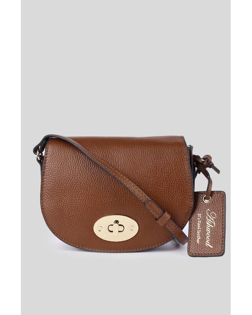 Ashwood Leather Brown 'Borsa Della Moda' Real Saddle Crossbody Bag