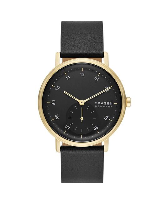 Skagen Black Kuppel Watch Skw6896 Leather (Archived) for men