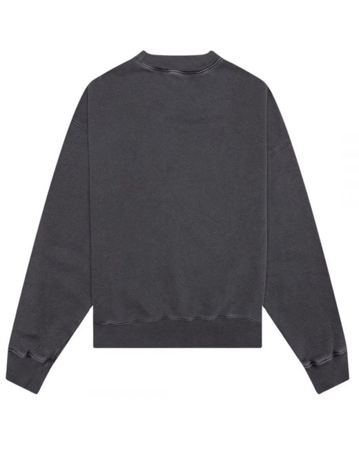 Palm Angels Gray Gd Curved Logo Washed Sweater for men