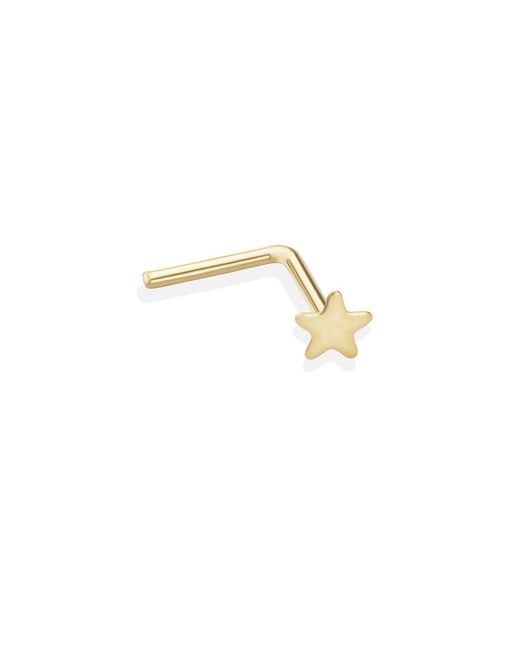 The Jewellery Stockroom Metallic 9Ct Tiny Star Shape Nose Stud Earrings