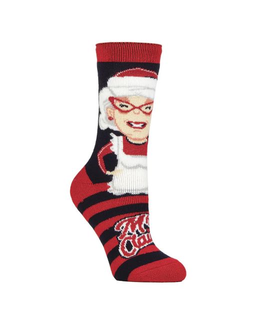 Heat Holders Red Fluffy Christmas Socks By Lite
