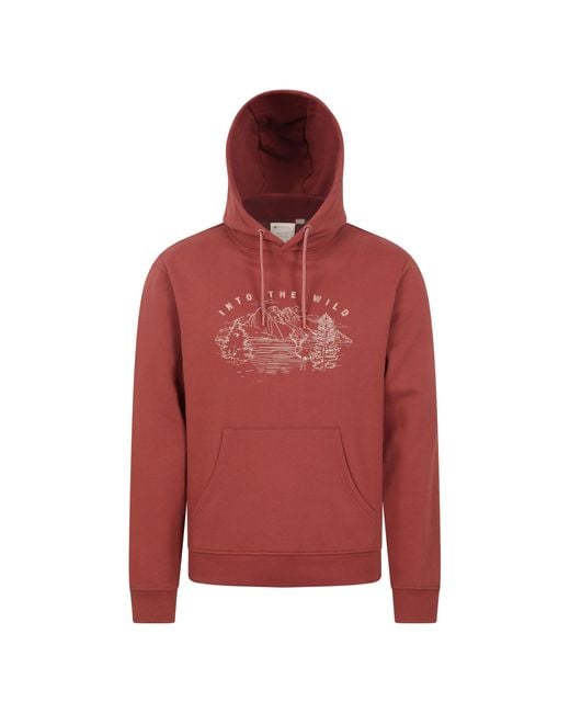 Mountain Warehouse Red Into The Wild Hoodie for men