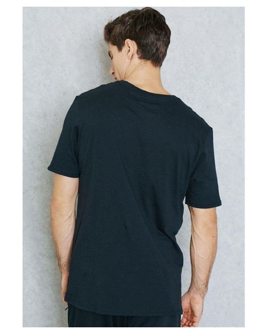 Nike Blue Embroidered Futura T Shirt for men