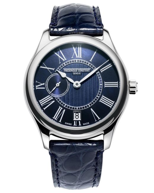 Frederique Constant Gray Frédérique Watch Fc-318Mpn3B6 Leather (Archived)