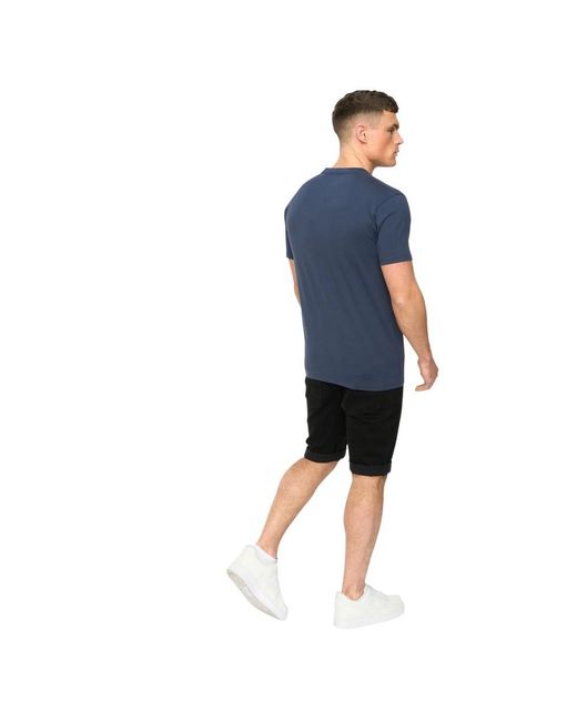Crosshatch Blue Protrax Cotton T-Shirt for men