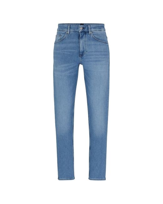Boss Blue Five Pocket Straight Leg Jeans for men