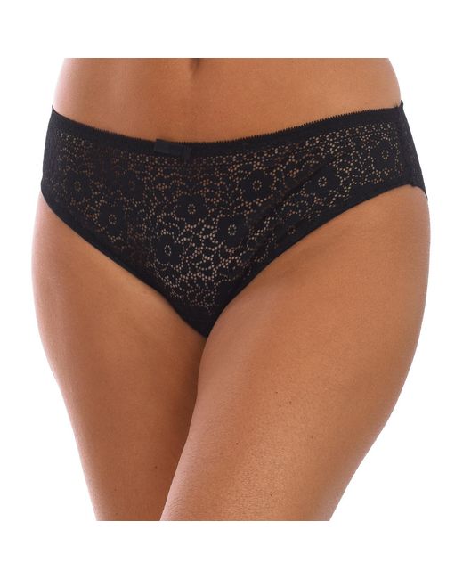 Dim Damesslip 00Cdp Met Borduursel in het Black