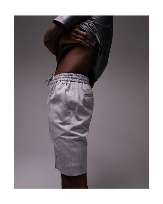 Topman Black Slim Pintuck Shorts for men