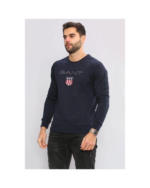 Gant Blue Pullover Sweatshirt for men