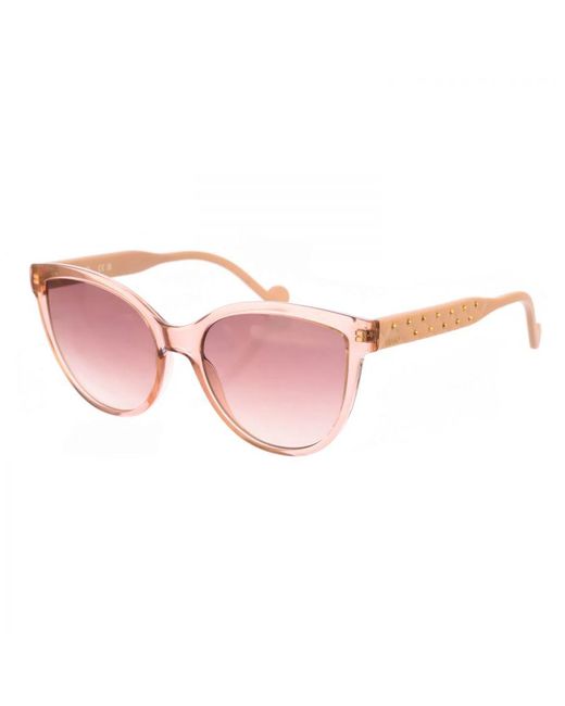 Liu Jo Pink Acetate Sunglasses With Oval Shape Lj741S