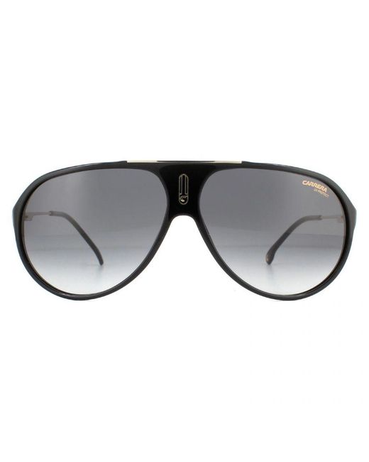 Carrera Black Aviator Dark Gradient Sunglasses for men