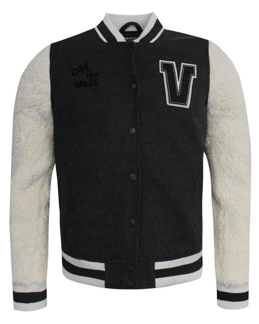 Vans Black Off The Wall University Bomber Jacket for men
