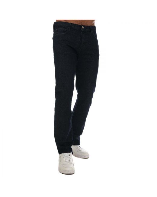 Armani Black J45 Regular Fit Jeans for men