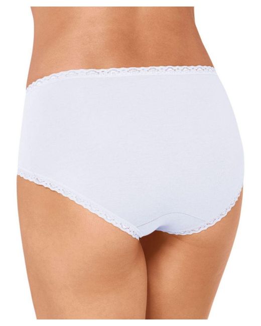 Sloggi White 24/7 Cotton Lace Midi Briefs