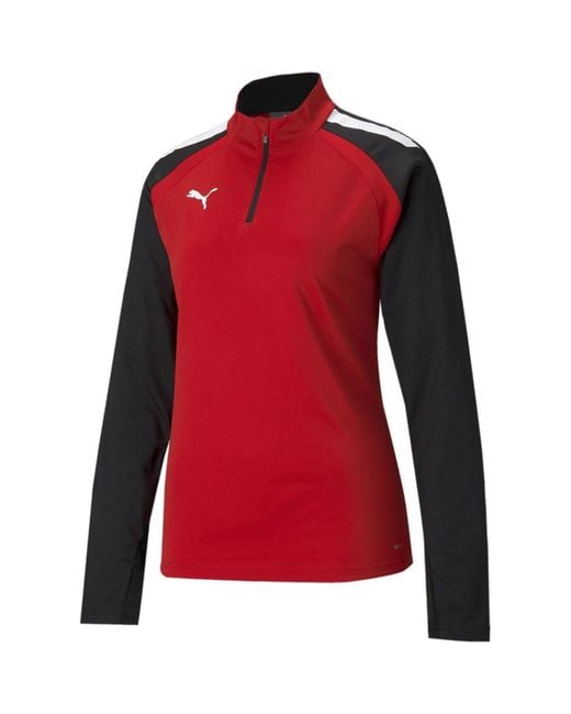 PUMA Red Teamliga Quarter Zip Top W Drill
