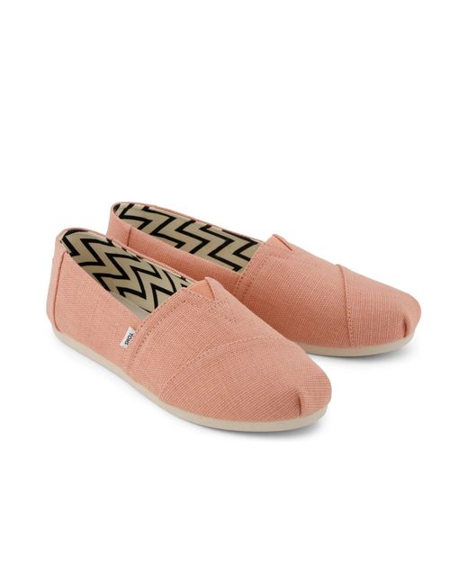 TOMS Pink Alpargata Classic Espadrille Shoes Medium Textile