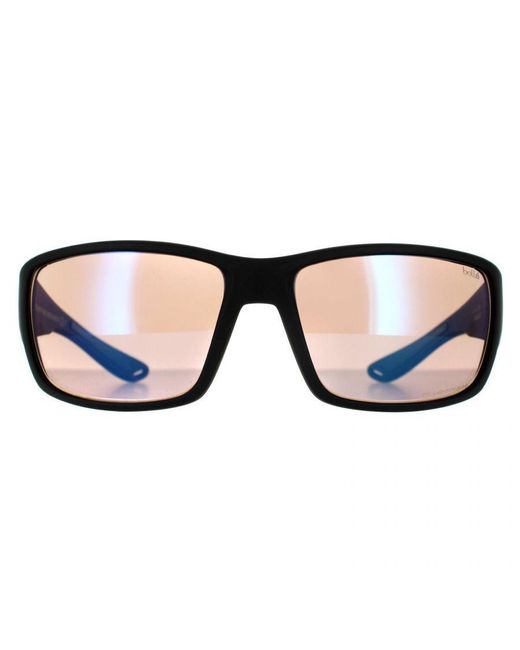 Bolle Blue Wrap Matte Phantom+ Photochromic Polarised Sunglasses for men