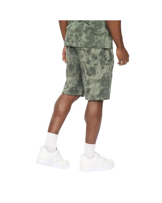 Crosshatch Green Bardon Camo Sweat Shorts Camo) for men