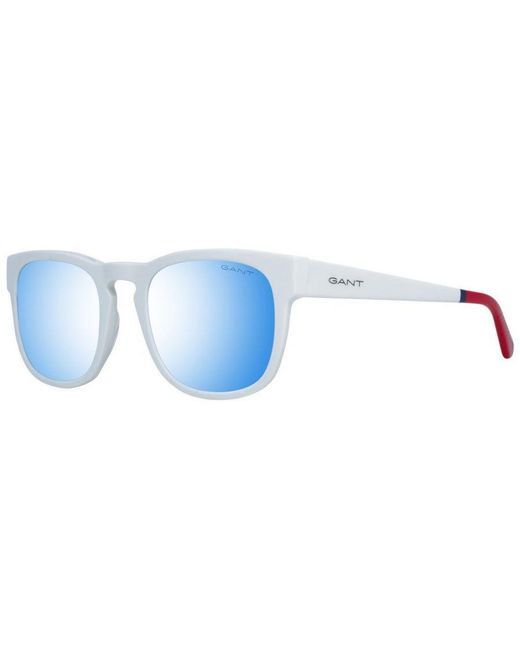 Gant Blue Plastic Mirrored Sunglasses With Uv Protection for men