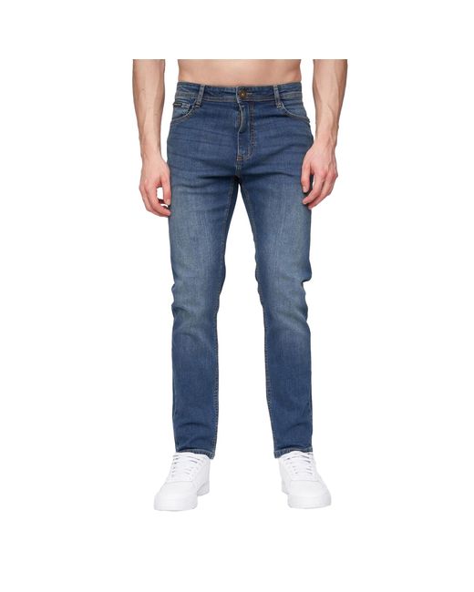 Henleys Blue Craze Comfort Straight Jeans (Stone Wash) for men