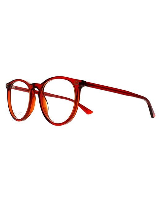 Gucci Brown Round Light Burgundy Gg0027O